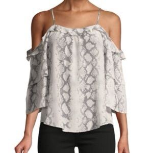 Snakeskin Off The Shoulder Blouse